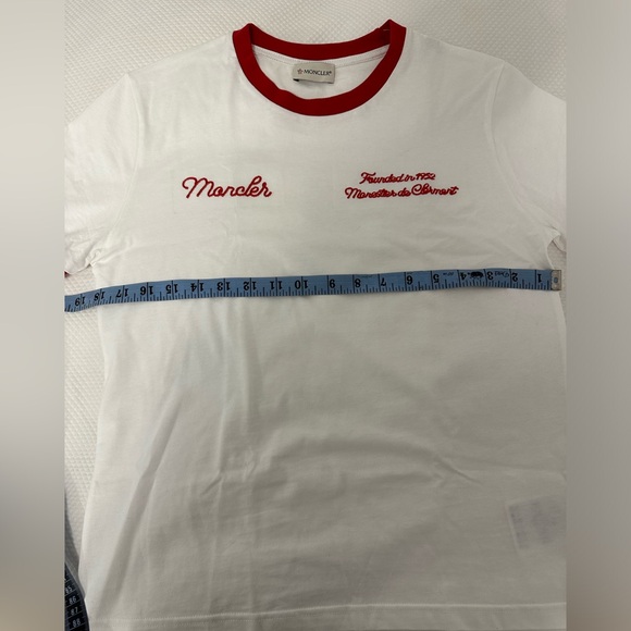Moncler Cotton White T-shirt, Size XS - Picture 7 of 7
